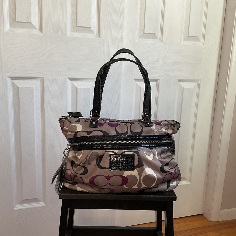 Coach Daisy Optic Print Multi-Tote M1294-F22961 In Purples